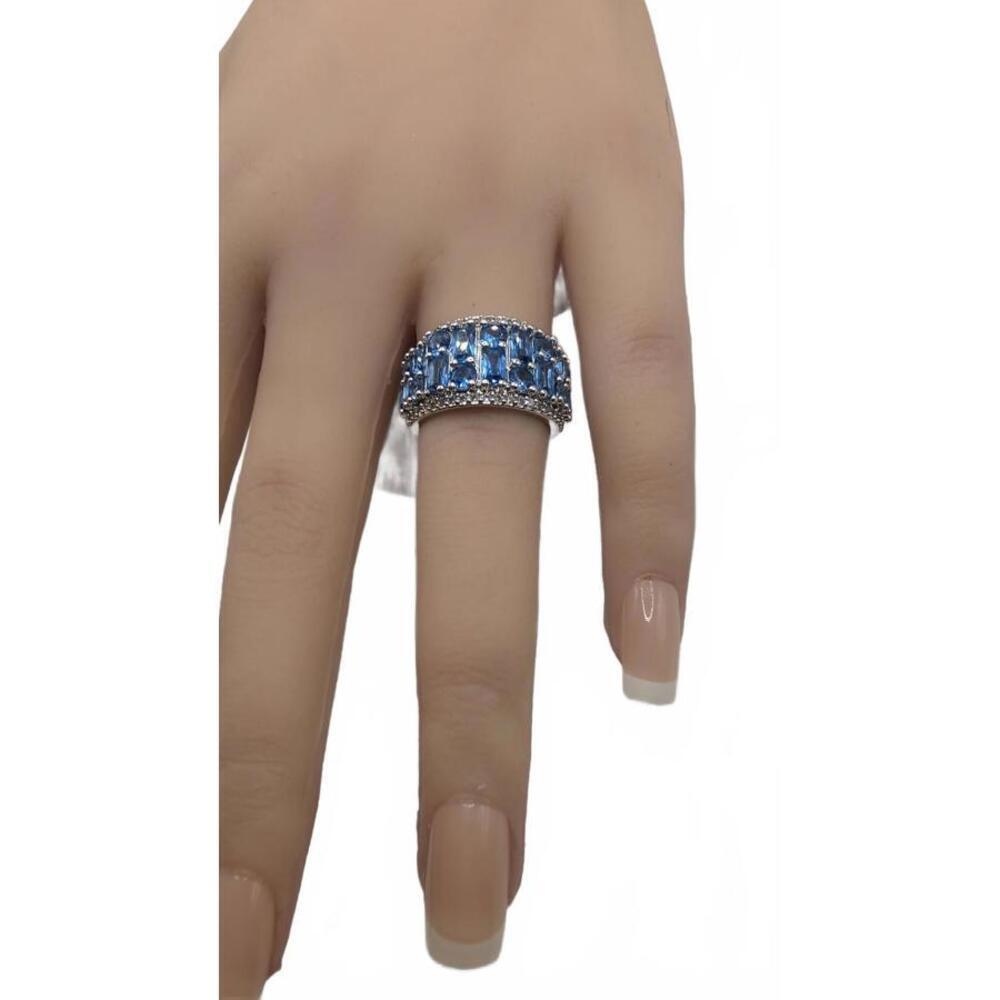 Stunning Blue Crystal Statement Ring Size 6 - Picture 5 of 8